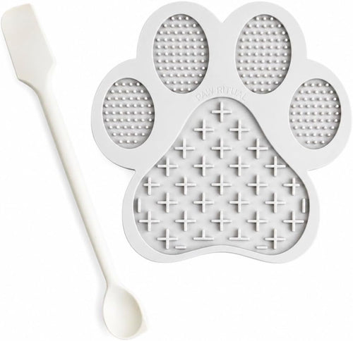 Calm Lick Mat for Dogs-Slow Feeder Silicone Mat (Stone)