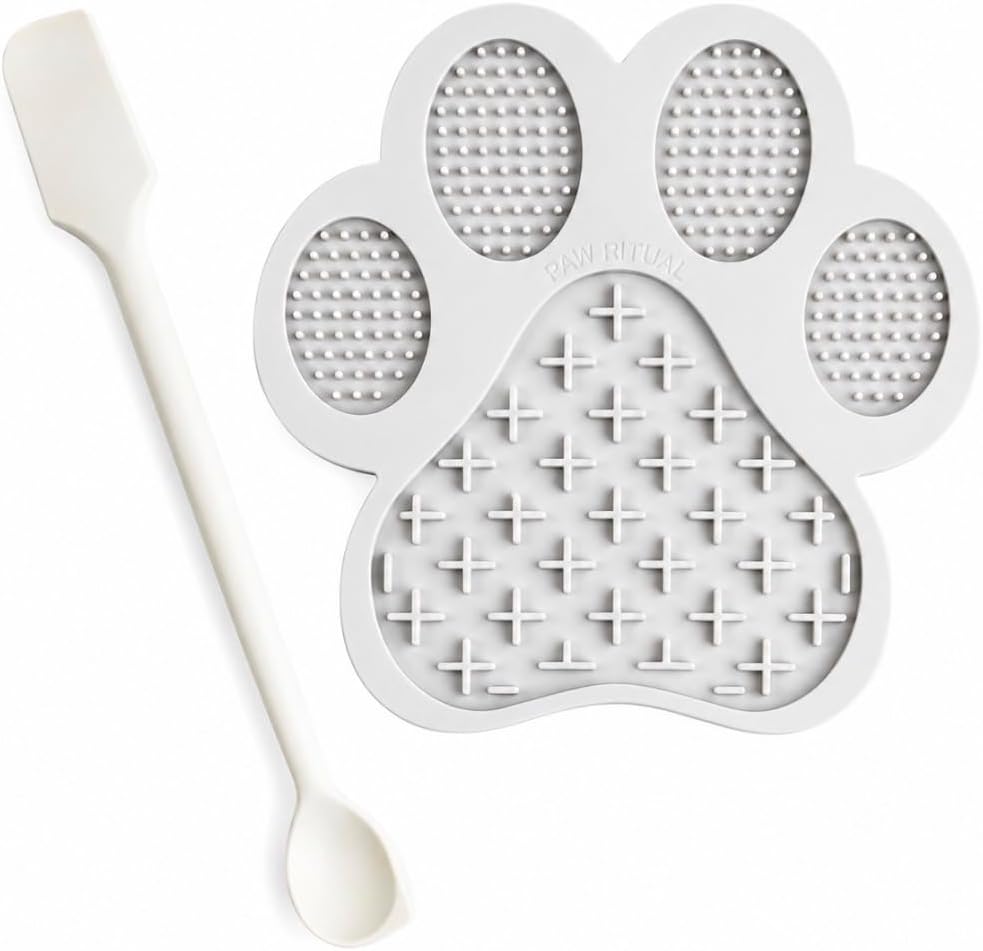 Calm Lick Mat for Dogs-Slow Feeder Silicone Mat (Stone)