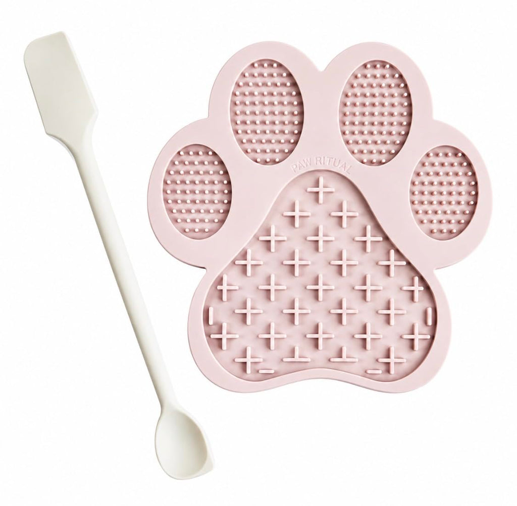 Calm Lick Mat for Dogs-Slow Feeder Silicone Mat (Stone)