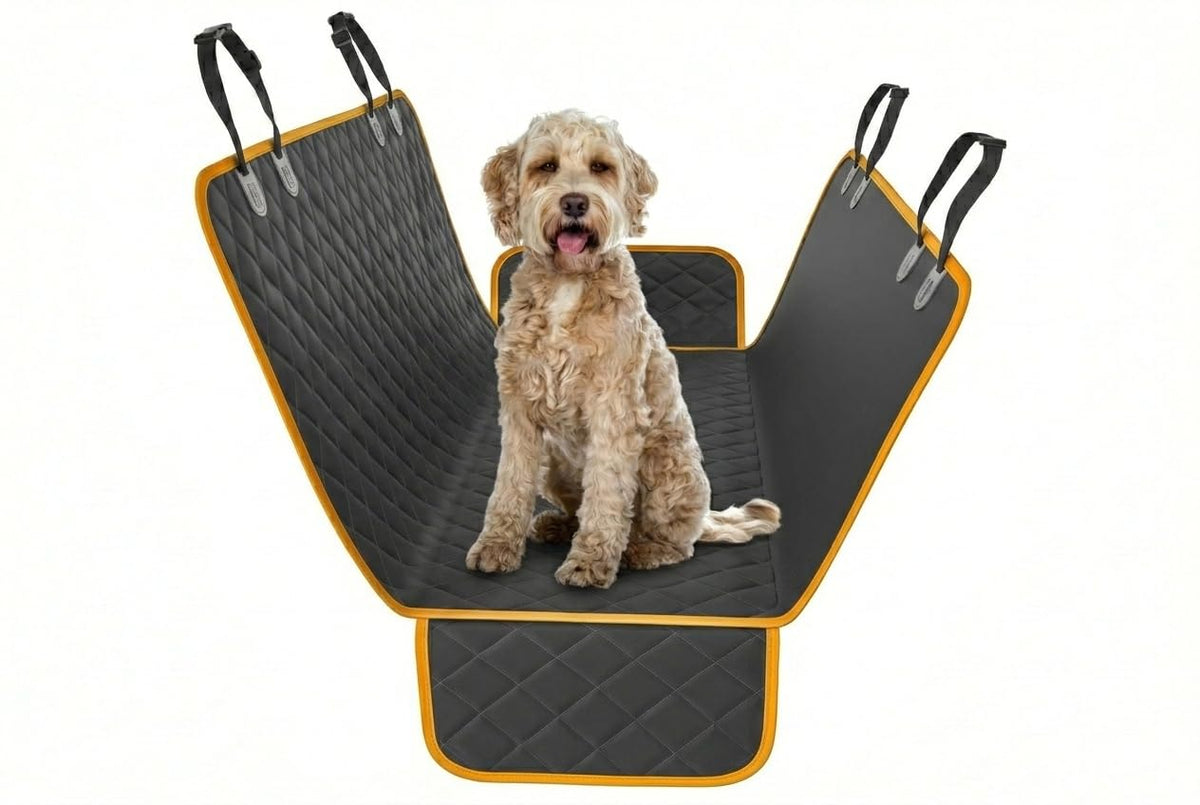 Black XL Dog Car Hammock Back Seat Cover, Waterproof Backseat Cover Protector for Truck Bench Rear of Sedans or SUVs, Essential Pet Supplies Vacuum or Wipe Clean, Machine Washable